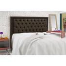 Cabeceira de Cama Box Casal 140 cm Baronesa - Veludo Marrom Cabeceira de Cama Box Casal 140 cm Baronesa - Veludo Marrom