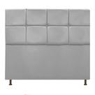 Cabeceira de Cama Box Casal Damares 140cm Suede Cinza Cabeceira de Cama Box Casal Damares 140cm Suede Cinza