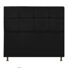 Cabeceira de Cama Box Casal Damares 160 cm Suede Preta