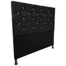 Cabeceira de Cama Box Casal Estofada Kasi Preta