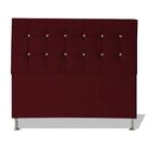 Cabeceira De Cama Box Cristal King 195 cm Botão Strass Suede Vinho Do Lar Móveis