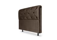 Cabeceira De Cama Box Daiana King 195cm X 118cm Suede Marrom Mz Decor