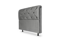 Cabeceira De Cama Box Daiana Queen 160cm X 118cm Suede Cinza Ms Decor