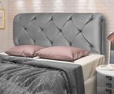 Cabeceira De Cama Box Daiana Queen 160cm X 118cm Suede Cinza Mz Decor