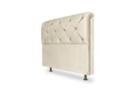Cabeceira De Cama Box Daiana Solteiro 90cm X 118cm Suede Marfim Ms Decor