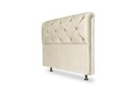 Cabeceira De Cama Box Daiana Solteiro 90cm X 118cm Suede Marfim Mz Decor