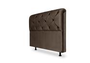 Cabeceira De Cama Box Daiana Solteiro 90cm X 118cm Suede Marrom Ms Decor