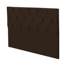 Cabeceira de Cama Box Elizabeth Botonê 195cm Suede Marrom