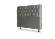 Cabeceira De Cama Box Emilia King 195cm X 118cm Suede Cinza Mz Decor