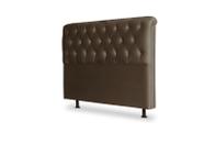 Cabeceira De Cama Box Emilia Queen 160cm X 118cm Suede Marrom Mz Decor