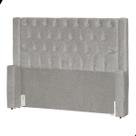 Cabeceira de Cama Box Estofada 160 cm Queen Linho Emma