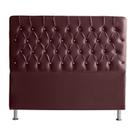 Cabeceira De Cama Box Estrela King 195 cm Suede Botão Cristal Vinho Bordo Do Lar Móveis e Decoração