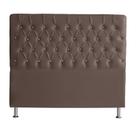 Cabeceira De Cama Box Estrela Queen 160 cm Suede Botão Cristal Rosê Do Lar Móveis e Decoração