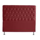 Cabeceira De Cama Box Estrela Queen 160 cm Suede Botão Cristal Vermelho Do Lar Móveis e Decoração