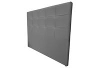 Cabeceira De Cama Box Luiza Casal 140cm X 106cm Suede Cinza Ms Decor
