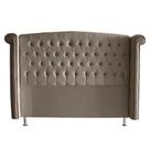 Cabeceira De Cama Box Luxo Queen 160 cm Suede Capuccino Eli Móveis