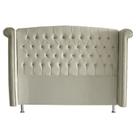Cabeceira De Cama Box Luxo Queen 160 cm Suede Porcelana Eli Móveis Cabeceira De Cama Box Luxo Queen 160 cm Suede Porcelana Eli Móveis