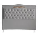 Cabeceira De Cama Box Madri Casal Queen 160 cm Suede Prata Do Lar Móveis e Decoração