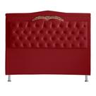 Cabeceira De Cama Box Madri Casal Queen 160 cm Suede Vermelho Eli Móveis e Decoração