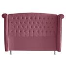 Cabeceira De Cama Box Malibu Queen 160 cm Suede Rosa Bebê Do Lar Móveis