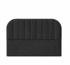 Cabeceira De Cama Box Moderna Estilo Orgânica Queen 160 Cm Veludo Preto Eli Móveis e Decoração