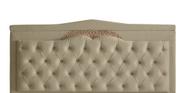 Cabeceira De Cama Box Painel Barcelona King 195 cm Retro Capitonê Botão Encapados Suede Bege Do Lar Móveis