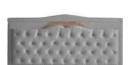 Cabeceira De Cama Box Painel Barcelona King 195 cm Retro Capitonê Botão Encapados Suede Prata Do Lar Móveis
