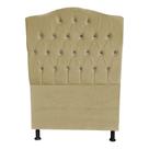Cabeceira De Cama Box Princesa Solteiro 90 cm Botão Strass Suede Bege Do Lar Móveis