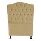 Cabeceira De Cama Box Princesa Solteiro 90 Cm Botão Strass Suede Bege Eli Móveis
