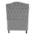Cabeceira De Cama Box Princesa Solteiro 90 cm Botão Strass Suede Prata Do Lar Móveis