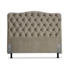 Cabeceira de Cama Box Queen 158 cm Dunas Larhome Suede Veludo Marrom claro Cabeceira de Cama Box Queen 158 cm Dunas Larhome Suede Veludo Marrom claro