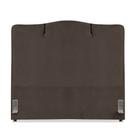 Cabeceira de Cama Box Queen 158 cm Moscou Inspire House Suede Veludo Marrom escuro
