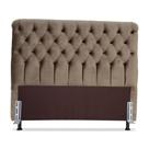 Cabeceira de Cama Box Queen 158 cm Padua Larhome Suede Veludo Marrom Cabeceira de Cama Box Queen 158 cm Padua Larhome Suede Veludo Marrom