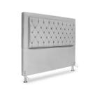 Cabeceira de Cama Box Queen 160 cm Baronesa - Veludo Cinza