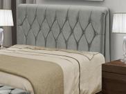 Cabeceira de Cama Box Queen 160 cm Capitone Istambul Dobuê - Cinza