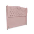 Cabeceira de Cama Box Queen 160 cm Dubai Premium - Veludo Rose Cabeceira de Cama Box Queen 160 cm Dubai Premium - Veludo Rose