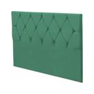 Cabeceira de Cama Box Queen Elizabeth 195cm Suede Azul Turquesa