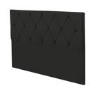 Cabeceira de Cama Box Queen Elizabeth Botonê 195cm Suede Preto