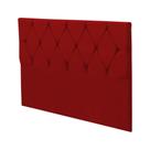 Cabeceira de Cama Box Queen Elizabeth Botonê 195cm Suede Vermelho