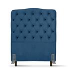 Cabeceira de Cama Box Solteiro 100 cm Dunas Larhome Suede Veludo Azul Marinho Cabeceira de Cama Box Solteiro 100 cm Dunas Larhome Suede Veludo Azul Marinho
