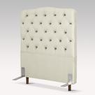 Cabeceira de Cama Box Solteiro 88 cm Dunas Larhome Suede Veludo Bege