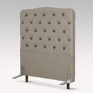 Cabeceira de Cama Box Solteiro 88 cm Dunas Larhome Suede Veludo Marrom claro
