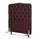 Cabeceira de Cama Box Solteiro 88 cm Dunas Larhome Suede Veludo Vinho