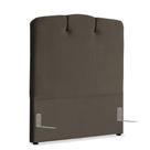 Cabeceira de Cama Box Solteiro 88 cm Moscou Inspire House Suede Veludo Marrom Escuro