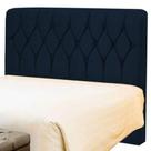 Cabeceira de Cama Box Solteiro 90 cm Capitone Istambul Dobuê - Azul Marinho Cabeceira de Cama Box Solteiro 90 cm Capitone Istambul Dobuê - Azul Marinho