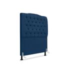 Cabeceira de Cama Box Solteiro 90 cm Dunas - Veludo Azul Marinho