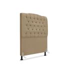 Cabeceira de Cama Box Solteiro 90 cm Dunas - Veludo Bege Escuro