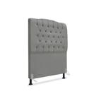Cabeceira de Cama Box Solteiro 90 cm Dunas - Veludo Cinza Grafite
