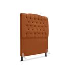 Cabeceira de Cama Box Solteiro 90 cm Dunas - Veludo Terra Cota