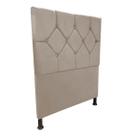 Cabeceira de Cama Box Solteiro 90cm Estofada Maju Bege